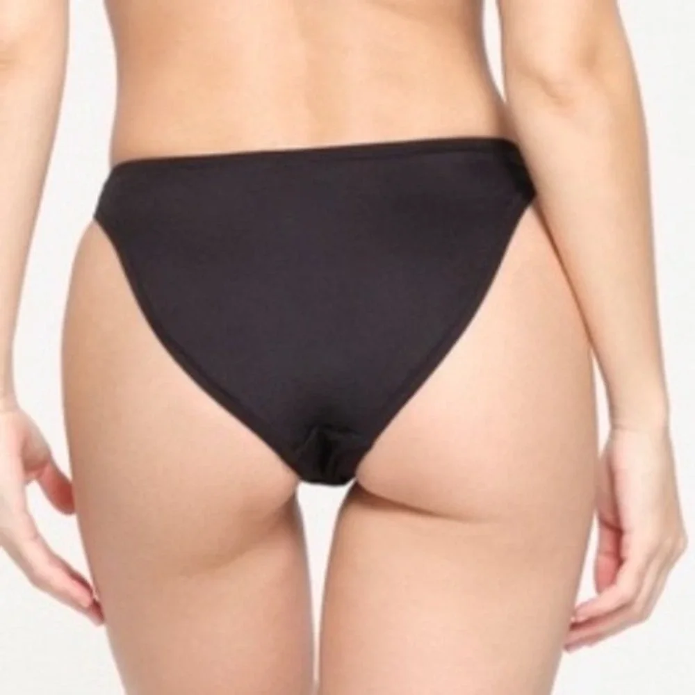 SKIMS‎ Recycled Swim Mid Coverage Bikini Bottom Onyx Black 2X NWT